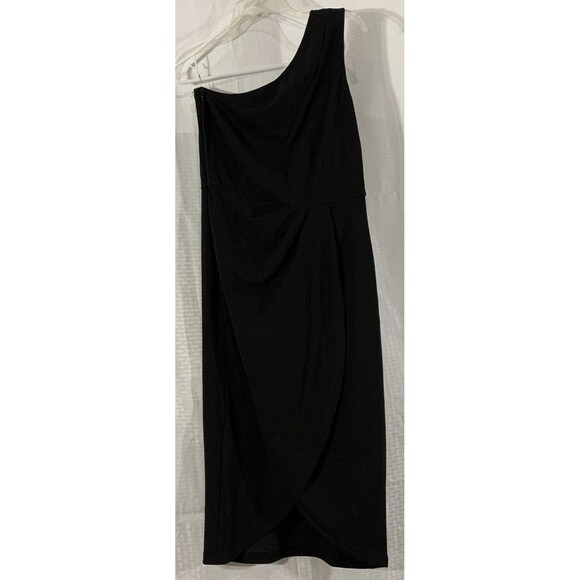 Pretty Garden Ruched One Shoulder Womens M Black Cocktail - Picture 4 of 8